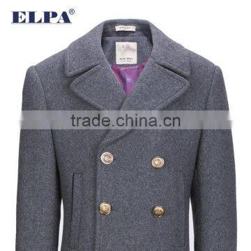 ELPA 2015 Style Double Breasted Wool Material Overcoat Short Style Warm Boy Gray Kids Winter Dress Wool Coat photo-4
