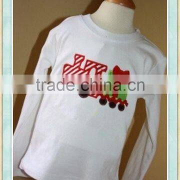 boys christmas train t-shirt christmas raglan shirts 100% cotton baby clothes