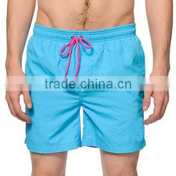 Wholesale Poly Plain Dyed Elastic Shorts Men Beach Swim Men Shorts photo-2