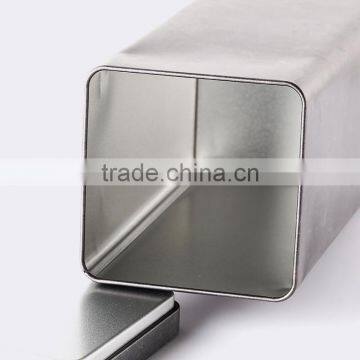 Factory Direct Sale Square Black Frosted Packing Metal Tea Tin Box General Packaging Tin Case Custom Wholesale photo-5