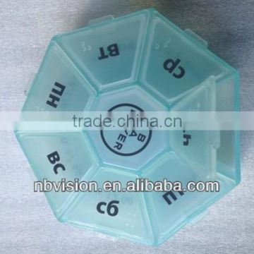 weekly plastic pp pill box pill case