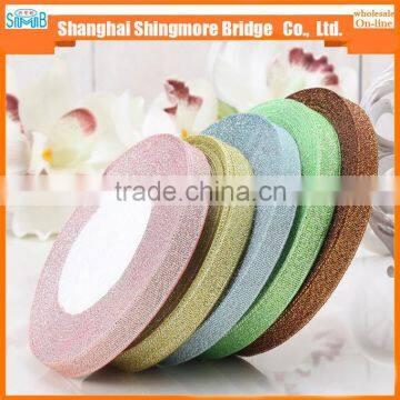 Factory direct wholesale metallic satin ribbon for garment accessories, gift craft packing and christmas decoration