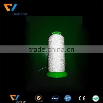 Eco-friendly silver grey high tension 3m machine reflective thread for embroidery