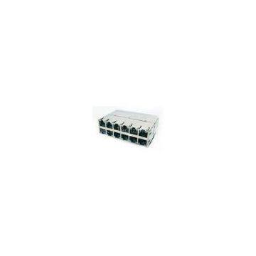 High performance cat 5 6 RJ45 or rj12 shielded electrical  connectors multi ports