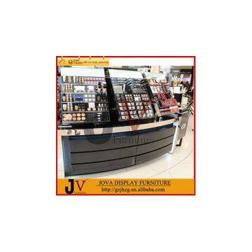 Wooden cosmetic display counter for kiosk