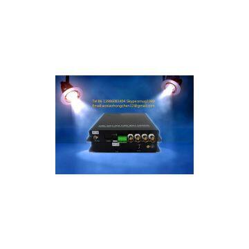 4CH AHD video audio fiber converter with black aluminum case