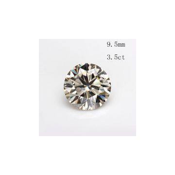 9.5mm 3.5ct round shape synthetic diamond moissanites loose stone for woman engagement rings
