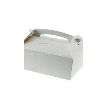 Fancy New Style Gable Recycled Handle Kraft & White Gable Gift Boxes