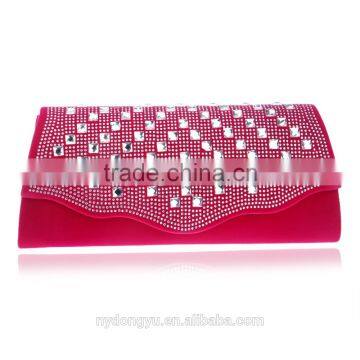 rhinostone glass fancy clutch bag / pink rhino purse Evening handbag Gorgeous Bridal Wedding Purse Party bag Handbag