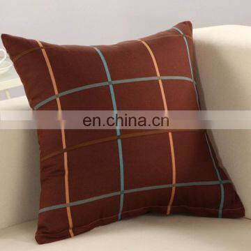 Simple Plain Grid Pillow Home Decorate Cushion photo-2