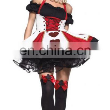 new style Halloween costume Wholesale carnival costume Women's Queen Of Hearts Costume AGC2033