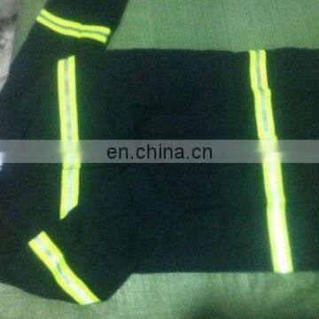 black high visiblity safety protective work jackets with reflective tape/hi-vis winter jacket safety reflective