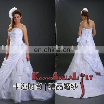 EB316 Perfect split layer Wedding dress appliqued beaded dresses