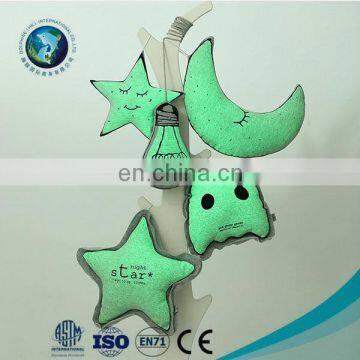 Kids Safety Plush Mobile Popular Moon Star Luminous Infant Bed Bell Mobile Baby Toys