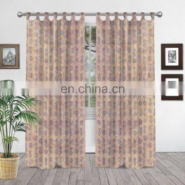 Hand Block Print Tapestry Indian Curtain Cotton Curtains Window Drapery Decor