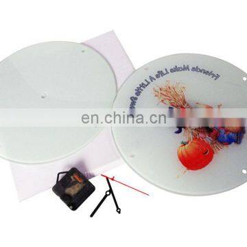 Circular Sublimation Glass Photo Frame With Clock Round Photo Frame Wall Clock photo-4