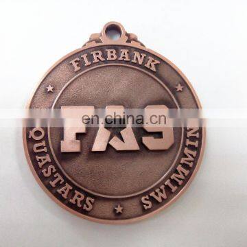 Zinc alloy antique copper plating custom emboss medal commemorative double-side medal