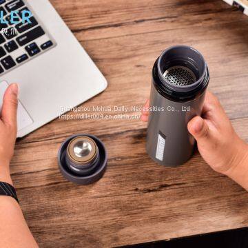 500ml White Dark Brown Double Wall Stainless Steel Sealed Insulated Thermos Vacuum Water Bottle photo-4