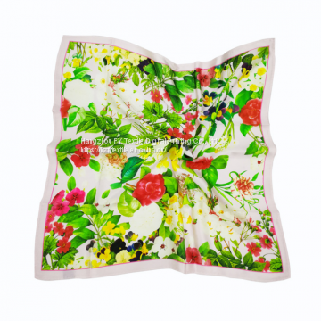 Custom Digital Satin Printed Shawl Designer Head Scarf photo-3