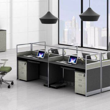 Contemporary Office partition cubicles 4 Person Office Partition Workstation