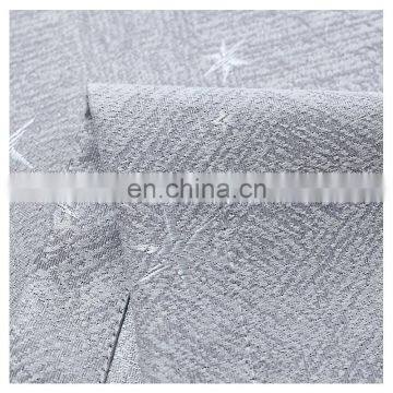 Thick Cotton and Linen Customized Star Design Jacquard Curtains Blackout