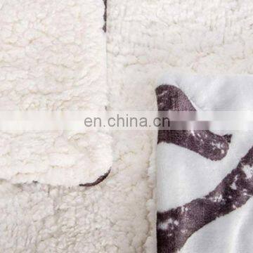 100% Polyester Sherpa Flannel Blanket Two Sides Brushed Cozy Fleece Throw photo-4