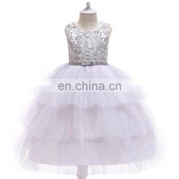 Hot sell Christmas princess dresses netting layered dress for children