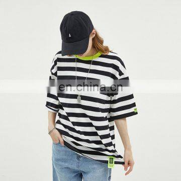 Design Your Own Women Plain Striped T Shirt