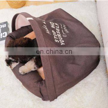 Luxury Dog Cat Bed With Blanket Machine Washable Pet Bed Sofa With Soft Fleece Fabric photo-4