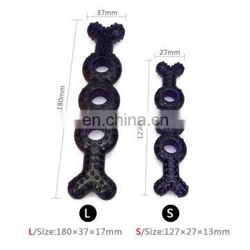 Bone Shape Dog Chew Toy With Holes Soft Puppy Play Toy photo-2