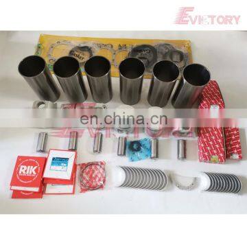 6SD1 6SD1T 6SD1-TC piston + ring liner engine gasket crankshaft & con rod bearing for Hiatch EX300LC-3