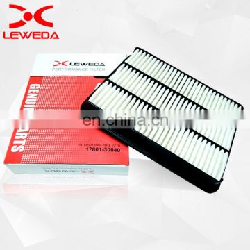 Universal automotive hepa air filter 17801-30040 17801-50040 17801-07010 for air filters car