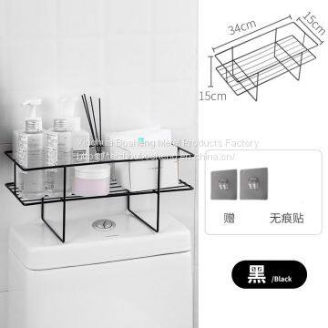 Wrought Iron Storage Rack Over The Toilet Bathroom Space Saver Metal Towel Storage Shelf photo-4