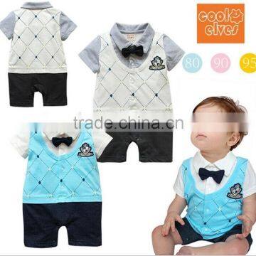 Infants Baby Clothes Gentlemen Suit With Bowknot Baby Romper Jumpsuit Bodysuit Baby clothes