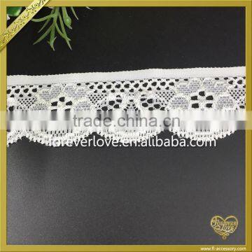 Wholesale Underwear Narrow Stretch Lace Trim Flower Fabric Embroidery Lace Trimming FLL-020 photo-2