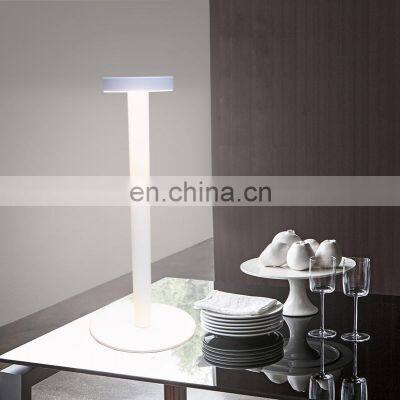 Luxury simple basic led light Rustic Room dinning round side battery powered table decorative cordless desk lamp for restaurant