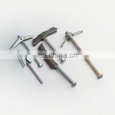 Zinc plated butterfly bolt and nut spring toggle fixings hollow cavity  wall anchor