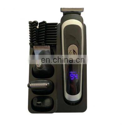 2021 new design cordless LCD display electric trimmer kit ce rohs 5 in 1 hair clipper Europe America