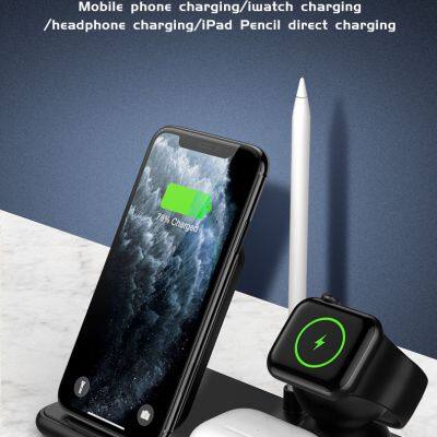 4 in 1  25W Fast Wireless Charger For iPhone 12 11 XS XR 8 X 3 in 1 Quick Charging Station For Apple Watch 6 5 4 3 Airpods Pro