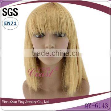 Fashion womens blond straight hair bod styles wig synthetic