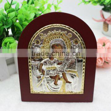 Virgin Mary Silver Icon