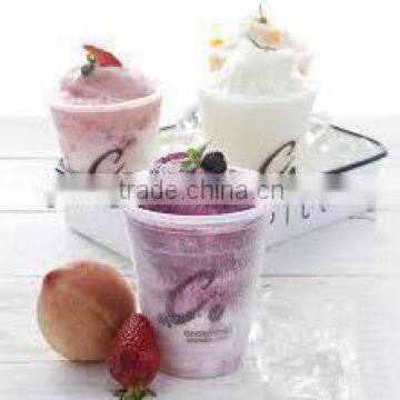 Disposable drinkware, clear or printed plastic PET cup, ice cream cup, Cups & Saucers