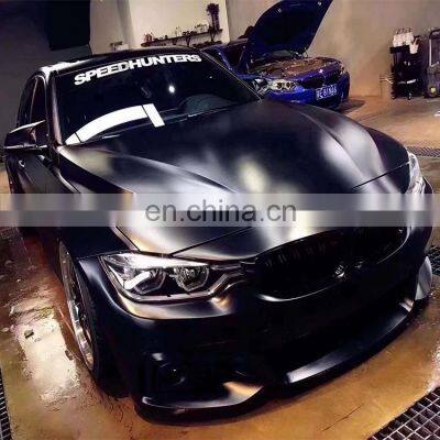 Electricity Light Metallic Black Car Vinyl Wrap Air Self-adhesive Decoration Roll Film Vehicle Auto Stickers