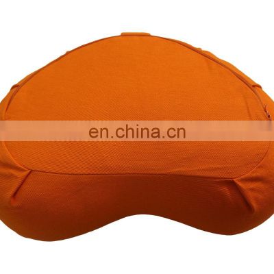 Best Crescent Half Moon Meditation Pillow Saffron Color And Custom Design Buy From Indian Manufacturer