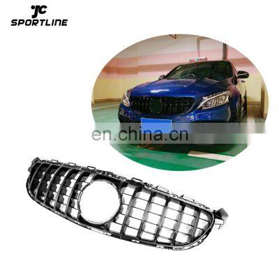 ABS W205 Front Mesh Grill for Mercedes-Benz C63 AMG S C Class 2015-2018