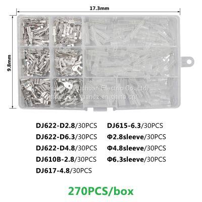 6.3 Plug-in Spring Terminal 4.8 Plug-in Spring Soft Sheath Terminal Set 270 Pcs photo-3