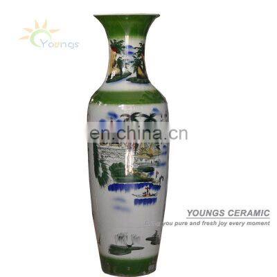 Beautiful outdoor large ceramic porcelain floor vases 50''/55''H sale