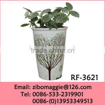 V Shape Promotion Porcelain Pot without Handle for Ceramic Porcelain Flower Vase