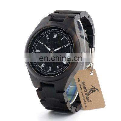 Minimalist Mens Luxury Wooden Watches BOBO BIRD Customized OEM Wood Watch for Men