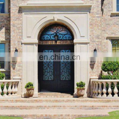 Oil Rubbed Bronze Pre Hung Rustic Wrought Iron Single Entry Doors